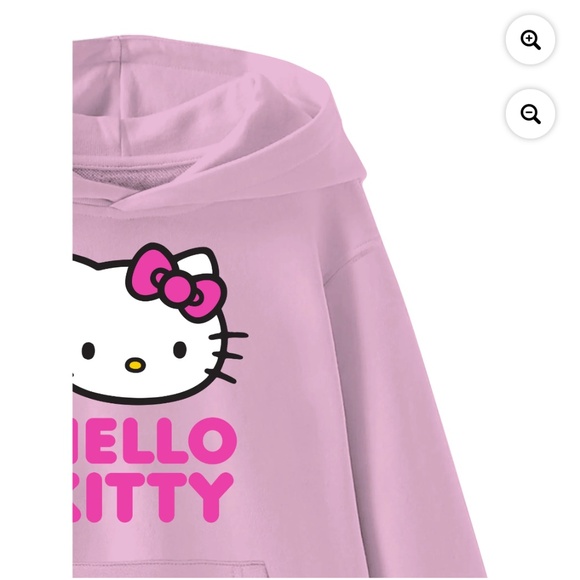 Hello Kitty Pink Girls Graphic Fleece Hoodie Size 14-16 NWT - Picture 4 of 4